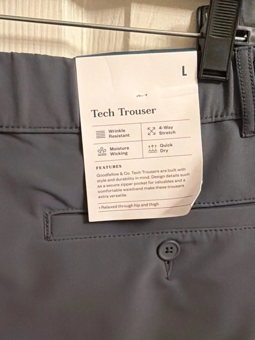 Goodfellow & Co Men's Stretch Chinos - Charcoal Gray - Picture 6 of 7